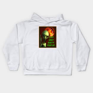 MARTIAN WARNING TO EARTHLINGS Kids Hoodie